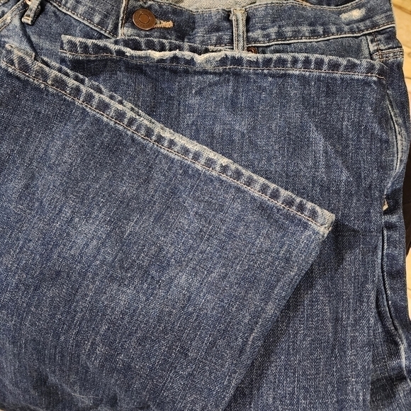 Size 8L 𝅺Jean distressed Cotton Boot cut flaired ABERCROMBIE & FITCH - Picture 6 of 13